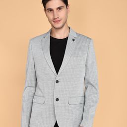 killer Men Self Design Single Breasted Casual Blazer-picture-17