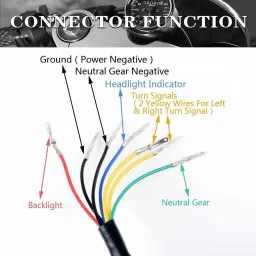 vagary Universal Motorcycle Dual Odometer Speedometer Gauge LED Background Light Analog Speedometer image 5