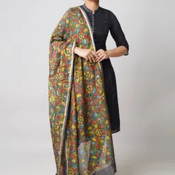 Unnati Silks Floral Printed Zari Chanderi Cotton Silk Dupatta-picture-14