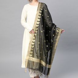 AKS Ethnic Motifs Woven Design Dupatta With Zari-41