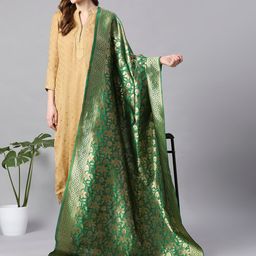 Dupatta Bazaar Woven Design Silk Dupatta with Zari image 2