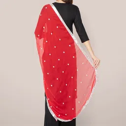 Dupatta Bazaar Embroidered Dupatta with Zari image 4