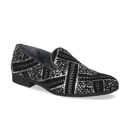 FAUSTO Men Woven Design Velvet Mojaris-picture-11