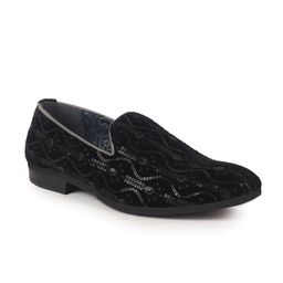 FAUSTO Men Woven Design Velvet Mojaris-image-24