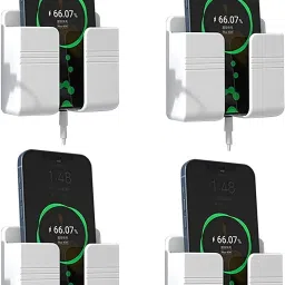 keeva Wall Mounted Stand Mobile Holder Mobile Wall Mount for charging (pack of 4 pcs) Mobile Holder-image-50