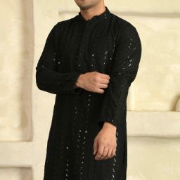 bexario Men Viscose Rayon Kurta Pyjama Set-picture-19