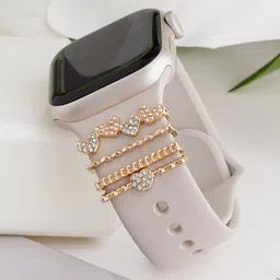 JOKER & WITCH Women Set Of 4 Stone-Studded Watch Charms-12