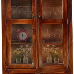 Sheesham Solid Wood Solid Wood Semi-Open Book Shelf-24
