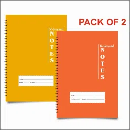 Spiral A4 Notebook unruled\plain,( Pack of 2)Notebook for students, 400 Pages-4