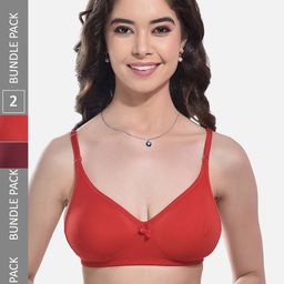FIMS Pack Of 2 Full Coverage Non Padded Everyday Bras With All Day Comfort-51