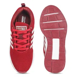 Columbus Men Maroon Mesh Running Non-Marking Shoes image 5