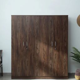 casacraft from pepperfry Cabalina 4 Door Wardrobe In Natural Walnut Colour-picture-16