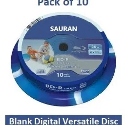 Sauran DVD Recordable Pack of 10 Blank Digital Versatile Disc DVD 25 GB-3