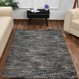PRESTO Black & Grey Abstract Pattern Durable Rectangular Carpet image 1
