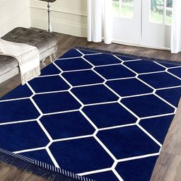 Sparrow world Blue Solid Carpet-16