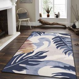 Sparrow world Black Bohemian Anti-Skid Polyester Carpet-image-91
