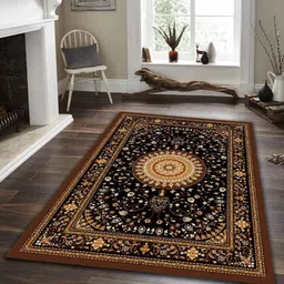 Sparrow world Multicoloured Bohemian Anti-Skid Polyester Carpet-20