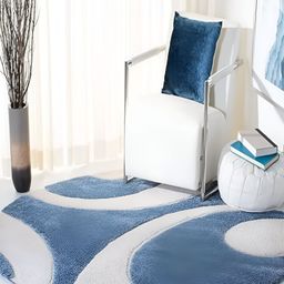 Shopgallery Blue & White Geometric Anti-Skid Carpet-image-63