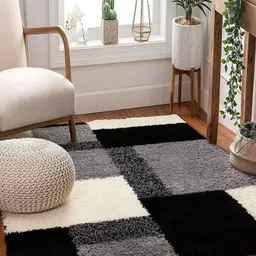 Shopgallery White Geometric Anti-Skid Carpet-image-24