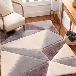 Shopgallery Brown & Grey Geometric Anti-Skid Carpet-12