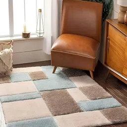 Shopgallery Grey Geometric Anti-Skid Polyester Carpet-picture-4