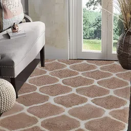 Shopgallery Cream Geometric Anti-Skid Carpet-image-58