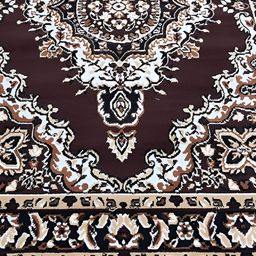 SANA CARPET Brown & White Ethnic Motifs Anti-Skid Carpet-image-54