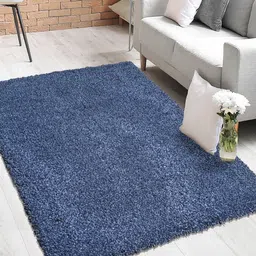 Saral Home Blue Solid Anti-Skid Carpet-image-78