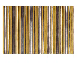 PRESTO Yellow Striped Hand Tufted Wool Anti-Skid Carpet-20