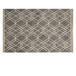 saraswatii global Khaki & Beige Geometric Printed Woolen Rectangle Carpet image 2