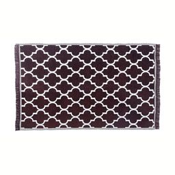 Sparrow world Brown & White Geometric Printed Rectangular Carpet image 2