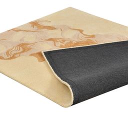 PRESTO Cream Coloured & Beige Abstract Printed Hand Tufted Woollen Carpet image 3