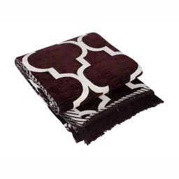 Sparrow world Brown & White Geometric Printed Rectangular Carpet image 3