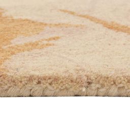 PRESTO Cream Coloured & Beige Abstract Printed Hand Tufted Woollen Carpet image 4