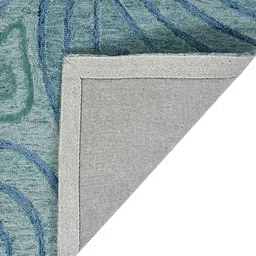 saraswatii global Blue Abstract Hand Tufted Rectangular Carpet image 4