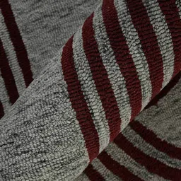 saraswatii global Grey & Brown Striped Hand Tufted Rectangular Carpet image 5