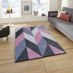 presto Pink Geometric Hand Tufted Wool 2 X 5 Feet Carpet-picture-8