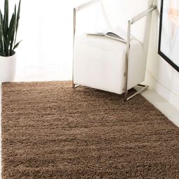 IMRA CARPET Brown Solid Handmade Woollen Carpet image 1