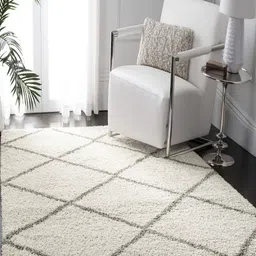IMRA CARPET Grey Geometric Polypropylene Carpet image 1
