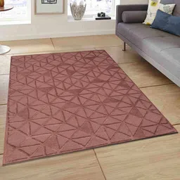 PRESTO Brown Geometric Hand Tufted Wool Carpet-31