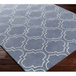 Safiya Carpet Grey Geometric Hand-Tufted Woollen Carpets-image-92