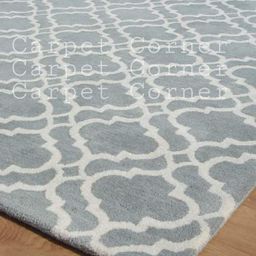 Safiya Carpet Grey Geometric Hand-Tufted Woollen Carpets-image-99