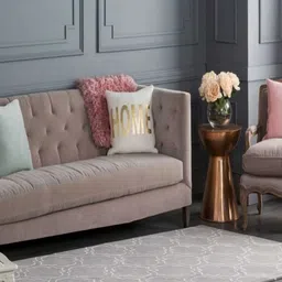 Safiya Carpet Grey Geometric Hand-Tufted Woollen Carpets-image-65