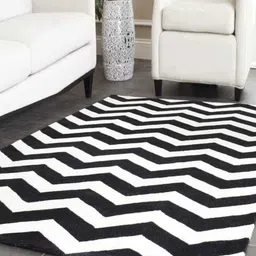 Safiya Carpet Black Abstract Hand-Tufted Woollen Carpets-image-20