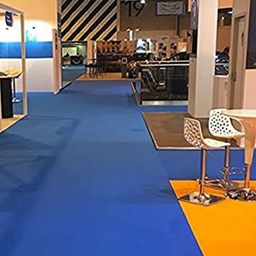 Safiya Carpet Blue Solid Anti-Skid Nylon Carpets-58