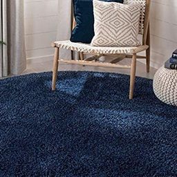 Safiya Carpet Navy Blue Solid Anti-Skid Polyester Carpets-image-43