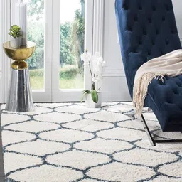 Safiya Carpet Grey Geometric Anti-Skid Polyester Carpets-image-75