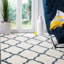 Safiya Carpet Grey Geometric Anti-Skid Polyester Carpets-image-41