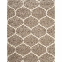 IMRA CARPET Beige Abstract Handmade Polypropylene Carpet image 2
