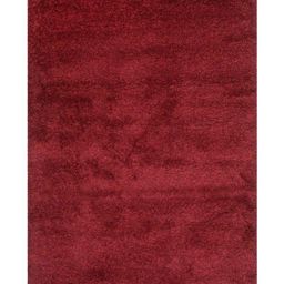 IMRA CARPET Maroon Rectangle Shaggy Carpet image 2